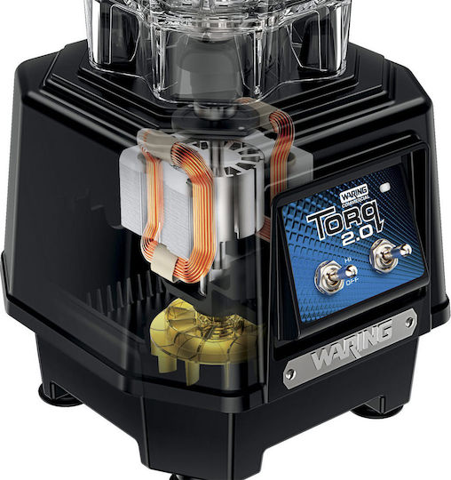 Waring TBB145E Blender Comercial Profesional 1.5kW Negru cu Memorie Internă A Canaței 1.4lt 19x20.3x45cm