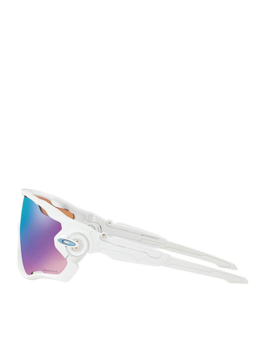 Oakley Jawbreaker Men's Sunglasses with White Plastic Frame and Purple Mirror Lens OO9290-21