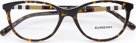 Burberry Plastic Eyeglass Frame Brown Tortoise