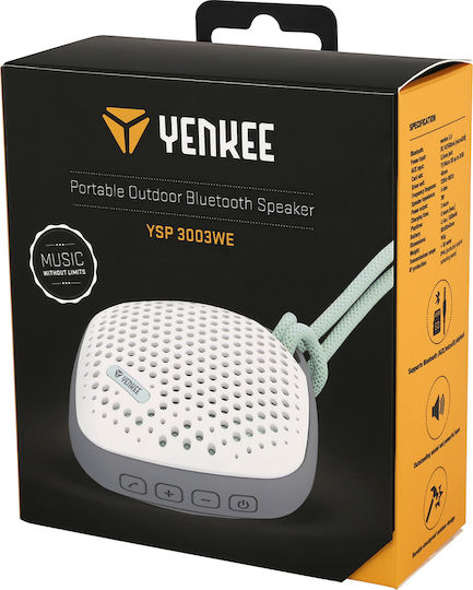Yenkee YSP 3003 Bluetooth-Lautsprecher 3W mit Akkulaufzeit bis zu 8 Stunden Weiß