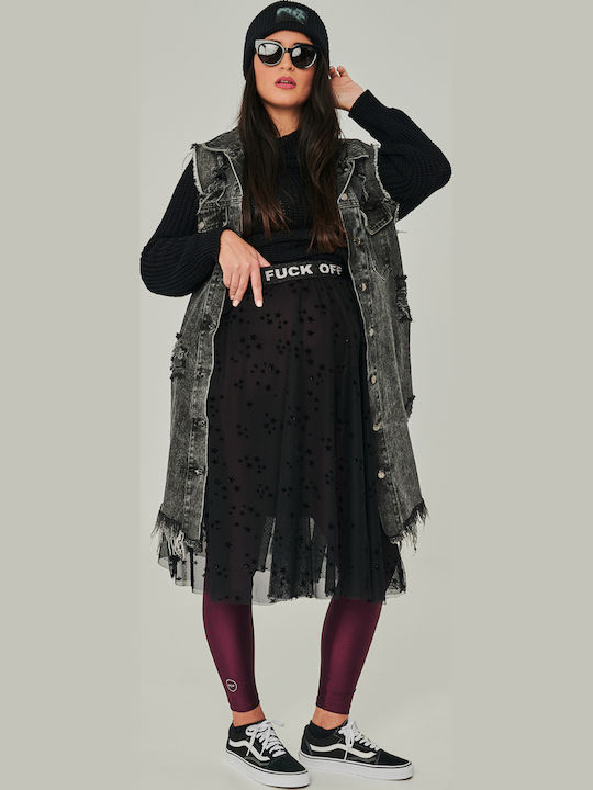 Jacqueline Shiny Maternity Leggings Aubergine