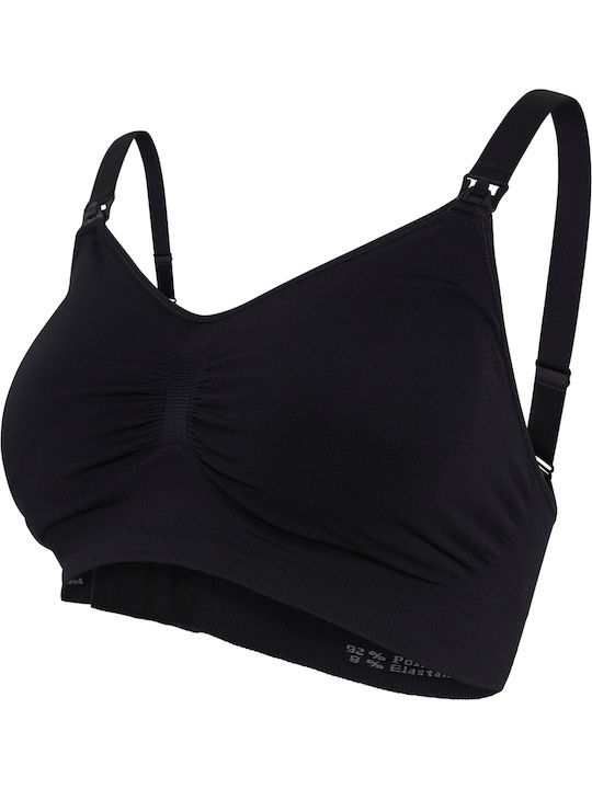 Carriwell Padded Maternity & Nursing Sports Bra with Clips Black