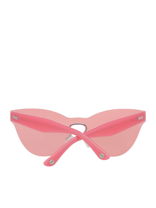 Victoria's Secret Damen Sonnenbrille mit Rot Kunststoff Gestell und Rosa Linse
