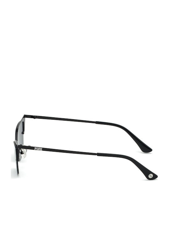 Victoria's Secret Women's Sunglasses with Black Metal Frame and Black Lens PK0016 01A