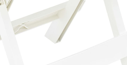 Sitting Room Outdoor Foldable Plastic Table White 45x43x50cm