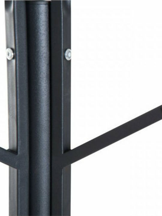 HomCom Freistehender Kleiderständer Metallisch Schwarz 45x45x180cm