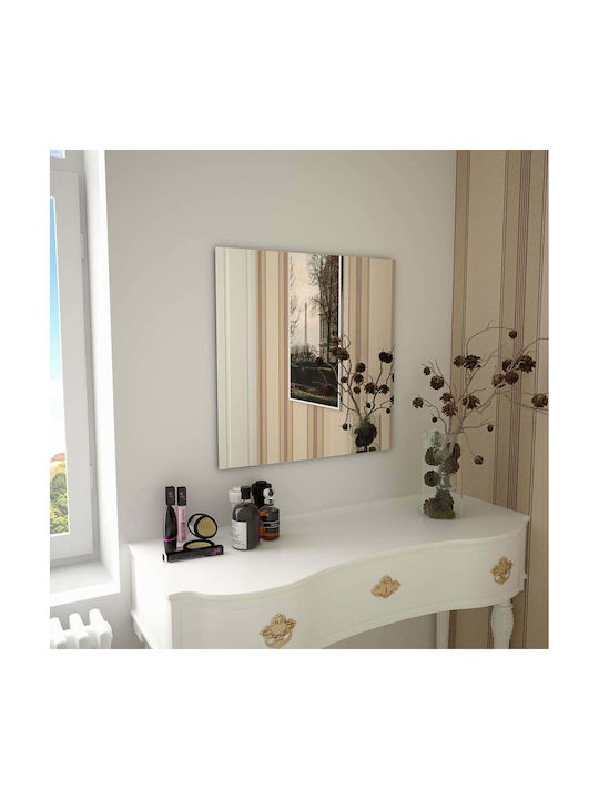 vidaXL Wall Mirror with Silver Glass Frame 60x60cm 1pcs