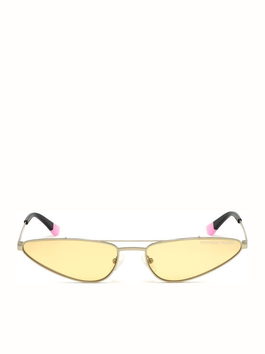 Victoria's Secret Women's Sunglasses with Gold Metal Frame and Yellow Lens VS0019 28F