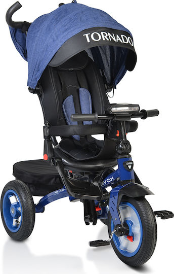 Byox Tornado Dark Kids Tricycles with Parental Handle for 3-6 Years Blue