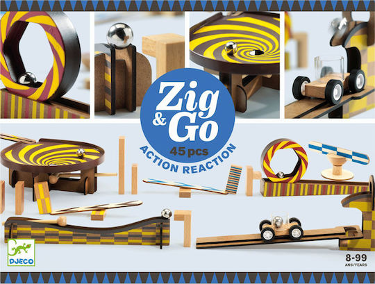 Djeco Παιχνίδι Κατασκευών Ξύλινo Zig & Go για Παιδιά 7+ Ετών
