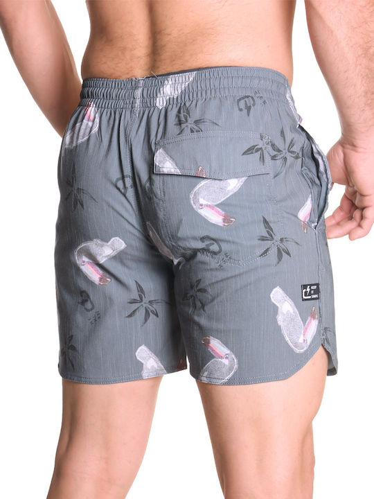 Emerson Men's Swimwear Shorts Gray with Patterns