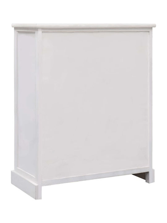 Συρταριέρα Κρεβατοκάμαρας mit 4 Schubladen Weiß 60x30x75cm