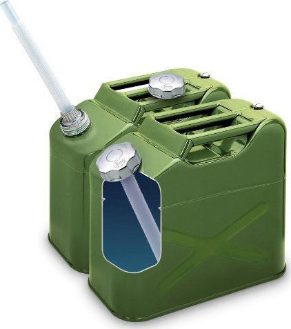 Sumex Recipient Metalic De Combustibil Dublu Cu Tub De Extensie 10lt Verde KANGR10