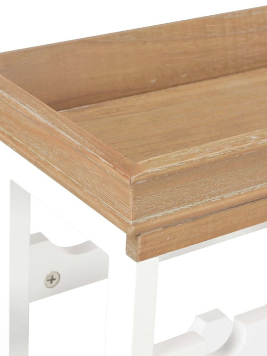vidaXL Freistehend Weinkeller Hölzernes für 24 Flaschen Weiß 70x22.5x70.5εκ.