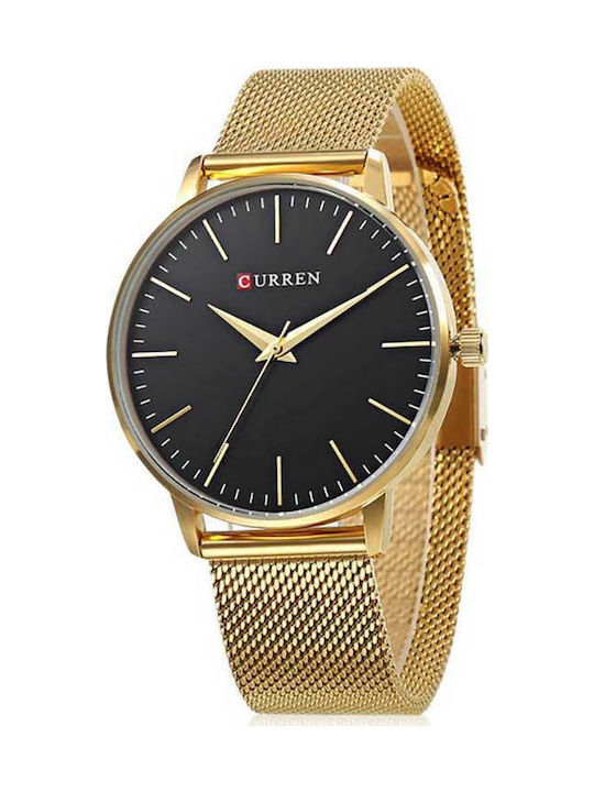 Curren Watch with Metal Bracelet Black/Gold