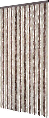 vidaXL Fabric Door Curtain Beige-Light Brown 100x220cm 240572