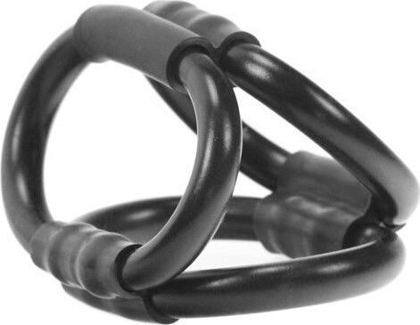 Seven Creations Tri 3 Ring Пръстен Петел и тестиси Черен