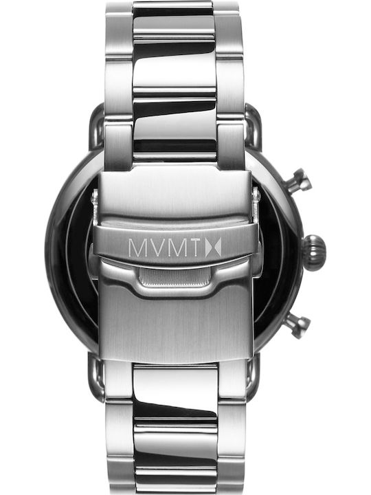 MVMT Revolver Opar Ανδρικό Ρολόι 41mm Μπαταρίας με Ασημί Μεταλλικό Μπρασελέ