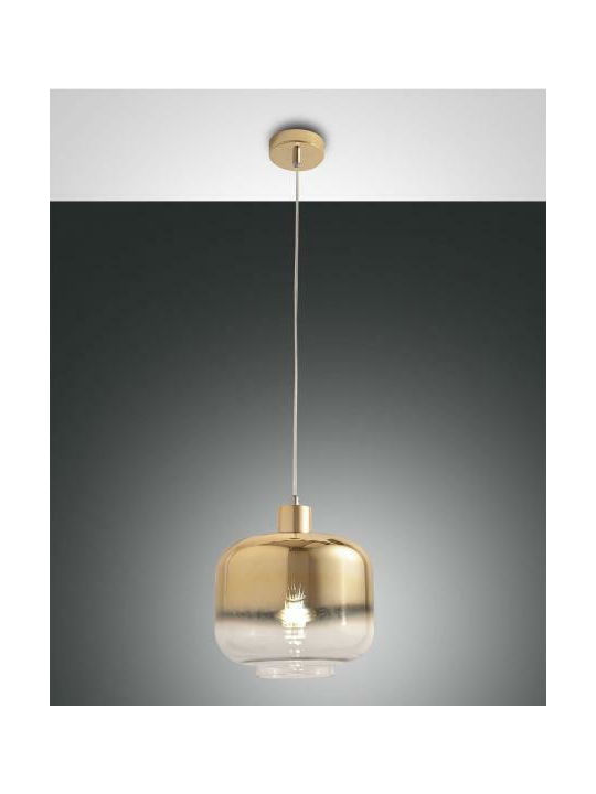 Fabas Luce Cathy Pendant Light Single-Light for Socket E27 Gold