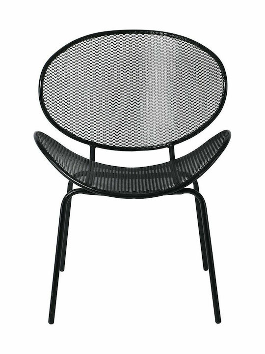 Scaun de exterior Metalic Oliver Negru 65x61x86cm