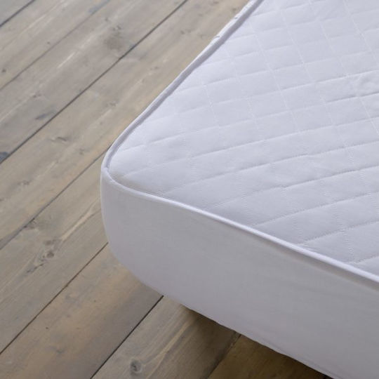 Nima Protective Cover Queen with Skirt Abbraccio Fabric White 160x200+30cm
