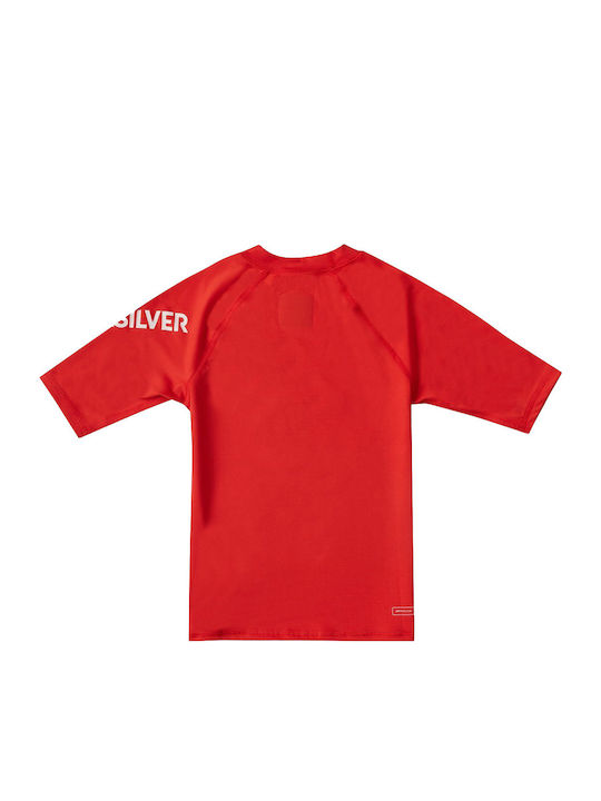 Quiksilver Παιδικό Μαγιό Αντιηλιακή Μπλούζα για Αγόρι Κόκκινη