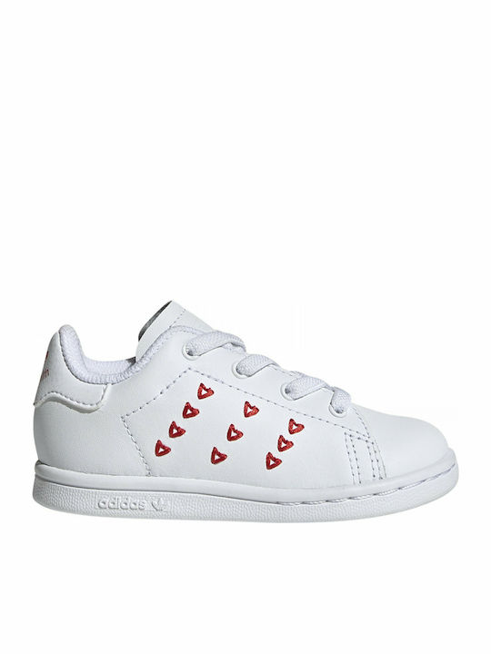Adidas Παιδικά Sneakers Stan Smith Cloud White / Cloud White / Lush Red