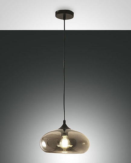 Fabas Luce Ela Κρεμαστό Φωτιστικό Μαύρο με Ντουί E27 27x200εκ.