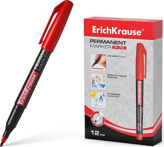 ErichKrause P-70 Zeichenmarker 1mm Rot