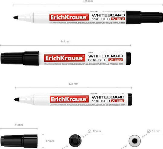 ErichKrause W-500 Whiteboard Marker 2.5mm Black