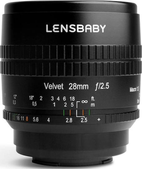 Lensbaby Cadru complet Obiectiv Foto Velvet 28mm f/2.5 Unghi larg pentru Montura Canon EF Black