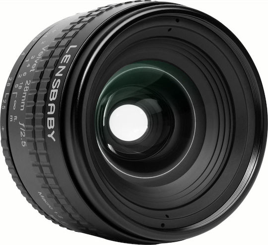 Lensbaby Full Frame Φωτογραφικός Φακός Velvet 28mm f/2.5 Wide Angle για Nikon F Mount Μαύρος