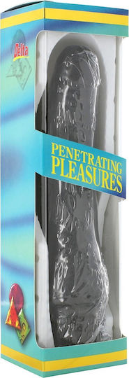 Seven Creations Vinyl P-Shape Vibrator Realistic Vibrator 21cm Negru