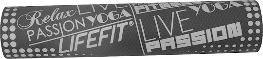 Lifefit Στρώμα Γυμναστικής Yoga Γκρι (183x61x0.5cm)