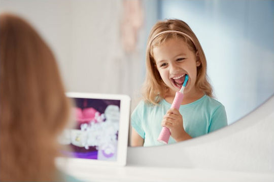 Philips Sonicare Children's Electric Toothbrush for 3+ Years Pink with Replacement Heads