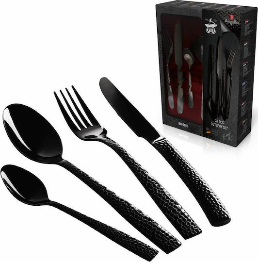 Berlinger Haus Black Smith Collection Σετ Μαχαιροπίρουνα Μαύρα Ανοξείδωτα 24τμχ