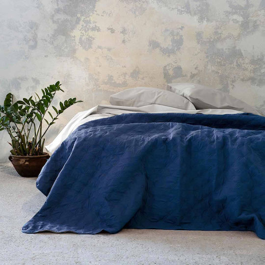Nima Cuento Coverlet Queen Microfiber Blue 220x240cm