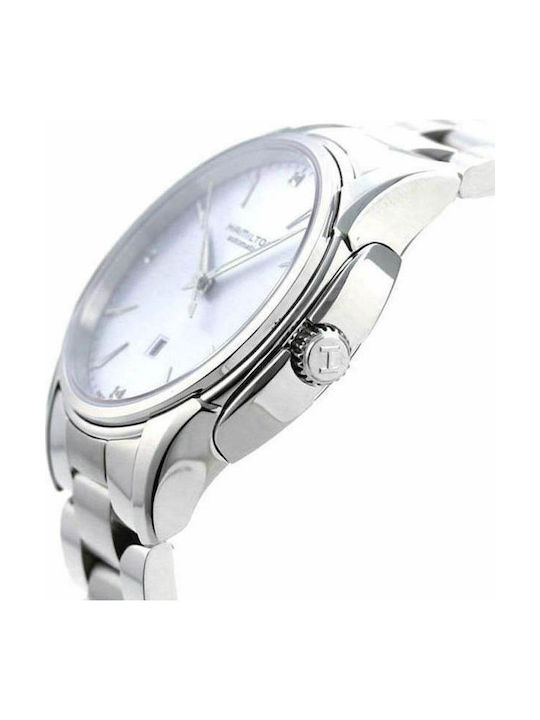 Hamilton Jazzmaster Crystals Automatic Watch Automatic with Silver Metal Bracelet