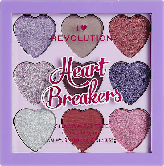 Revolution Beauty Heartbreakers Παλέτα με Σκιές Ματιών σε Στερεή Μορφή Mystical 5gr