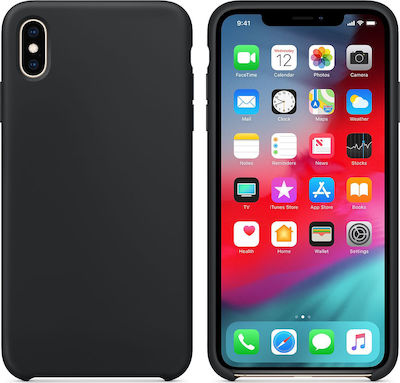 Coperta din spate Silicon Negru (iPhone XS Max)