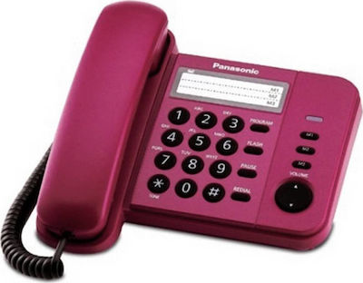 Panasonic KX-TS520EX2 Ενσύρματο Τηλέφωνο Γραφείου Κόκκινο