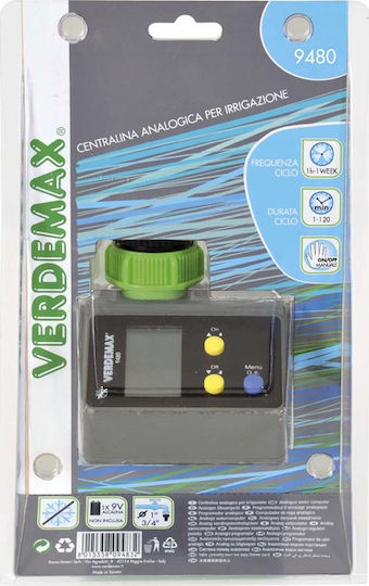 Verdemax Προγραμματιστής Ποτίσματος Βρύσης Μπαταρίας 1 Εξόδου