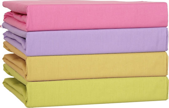 Anna Riska Prestige Set Baby Bettlaken Für Krippe Baumwolle Flieder 120x165cm 3Stück