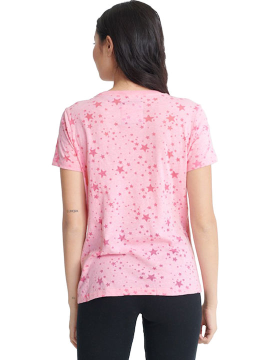 Superdry Vintage Goods Star All Over Print Damen T-shirt Rosa