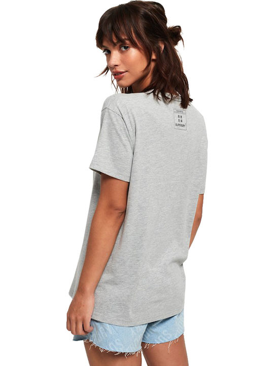 Superdry Premium Brand Reflection Portland Women's T-shirt Gray