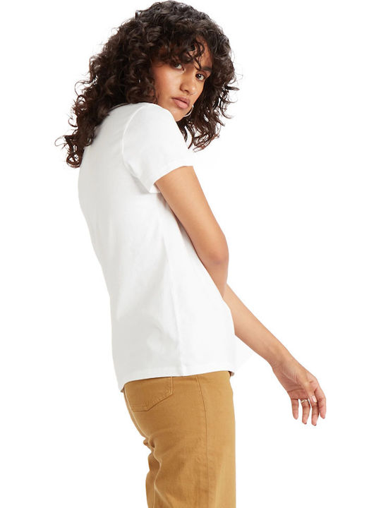 Levi's Perfect 90's Serif Γυναικείο T-shirt Λευκό με Στάμπα