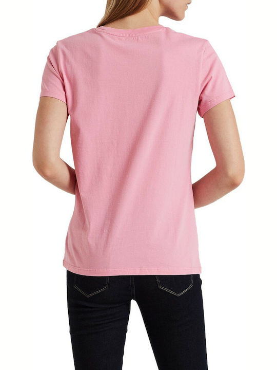 Levi's The Perfect Γυναικείο T-shirt Ροζ με Στάμπα
