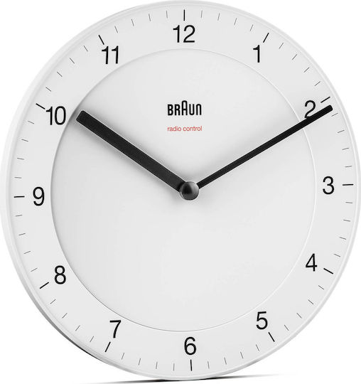 Braun BC 17 W-DCF Wanduhr Glas Λευκό