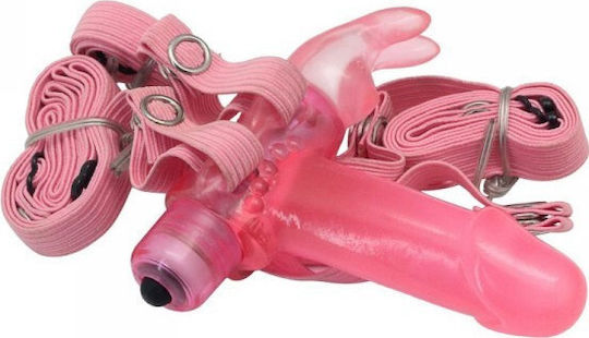 Toyz4lovers Timeless Harness με Dildo και Δόνηση σε Φούξια Χρώμα