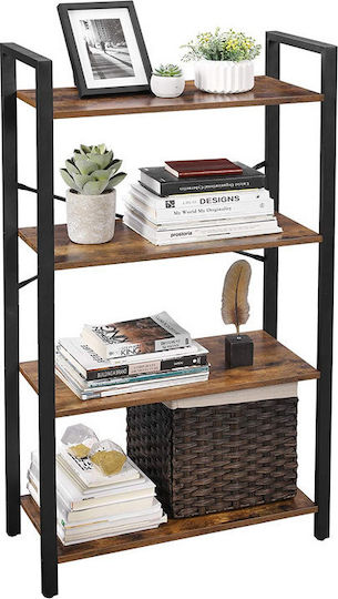 Βιβλιοθήκη Rustic Καφέ 66x30x120εκ.